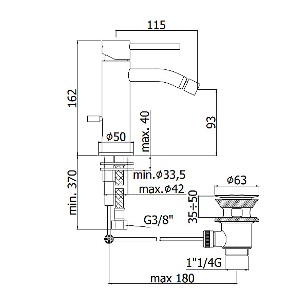 ARMATURA ZA BIDE LIGHT, PAFFONI 2 ARMATURA ZA BIDE LIGHT PAFFONI1 TOPDOM