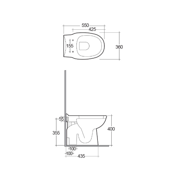 wc skoljka s talnim odtokom karla KAWC00002 rak topdom 2