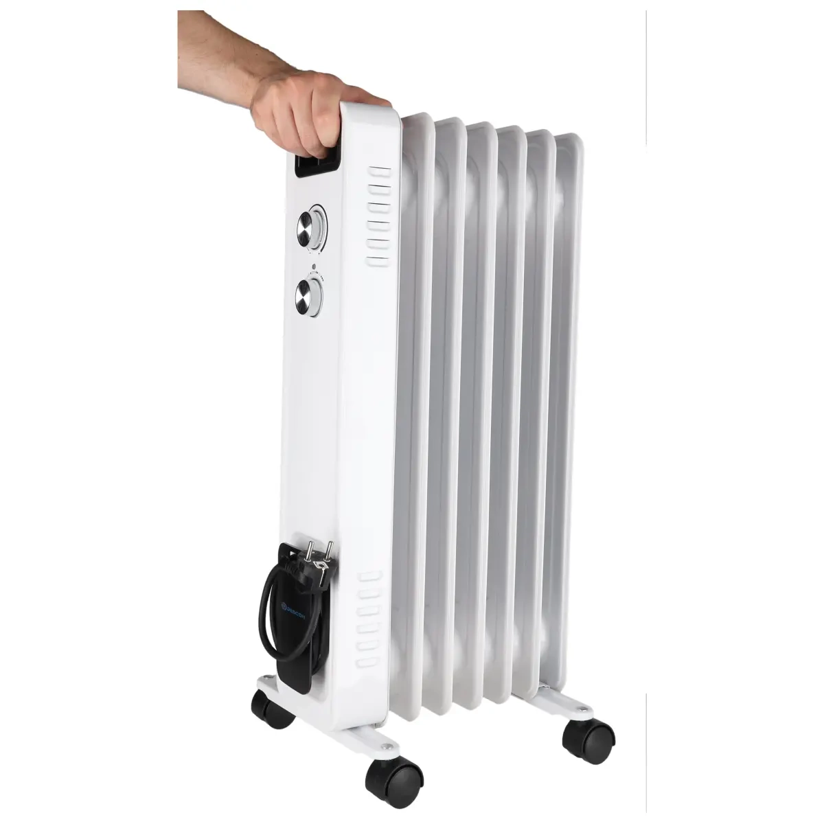 RADIATOR OLJNI 1500W DESCON DA-J1501, 7 REBER IN BREZSTOPENJSKA NASTAVITEV TEMPERATURE 5 slv pl Grelnik olja 1500W DESCON DA J1501 7 reber brezstopenjska nastavitev temperature topdom obnova5 1