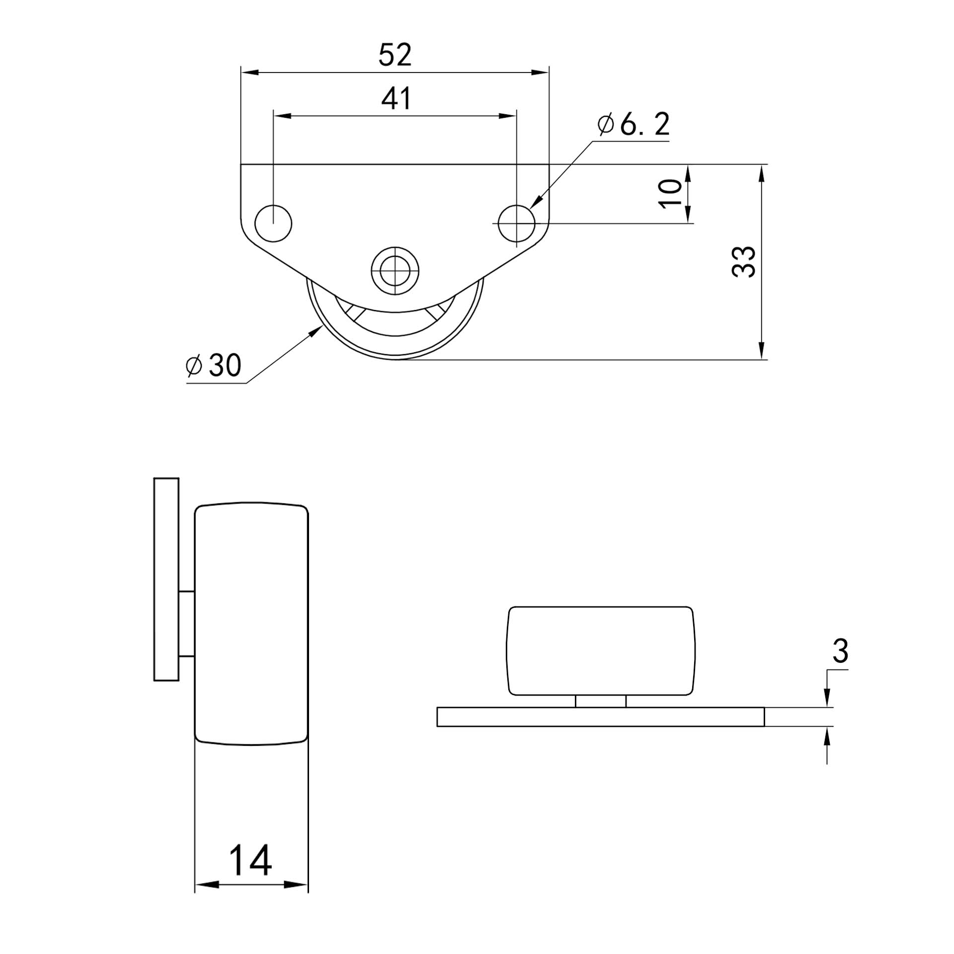 KOLO ZA PREDALNIK FI 30MM, 35KG ZA TRDO PODLAGO 4 8592485028096 4
