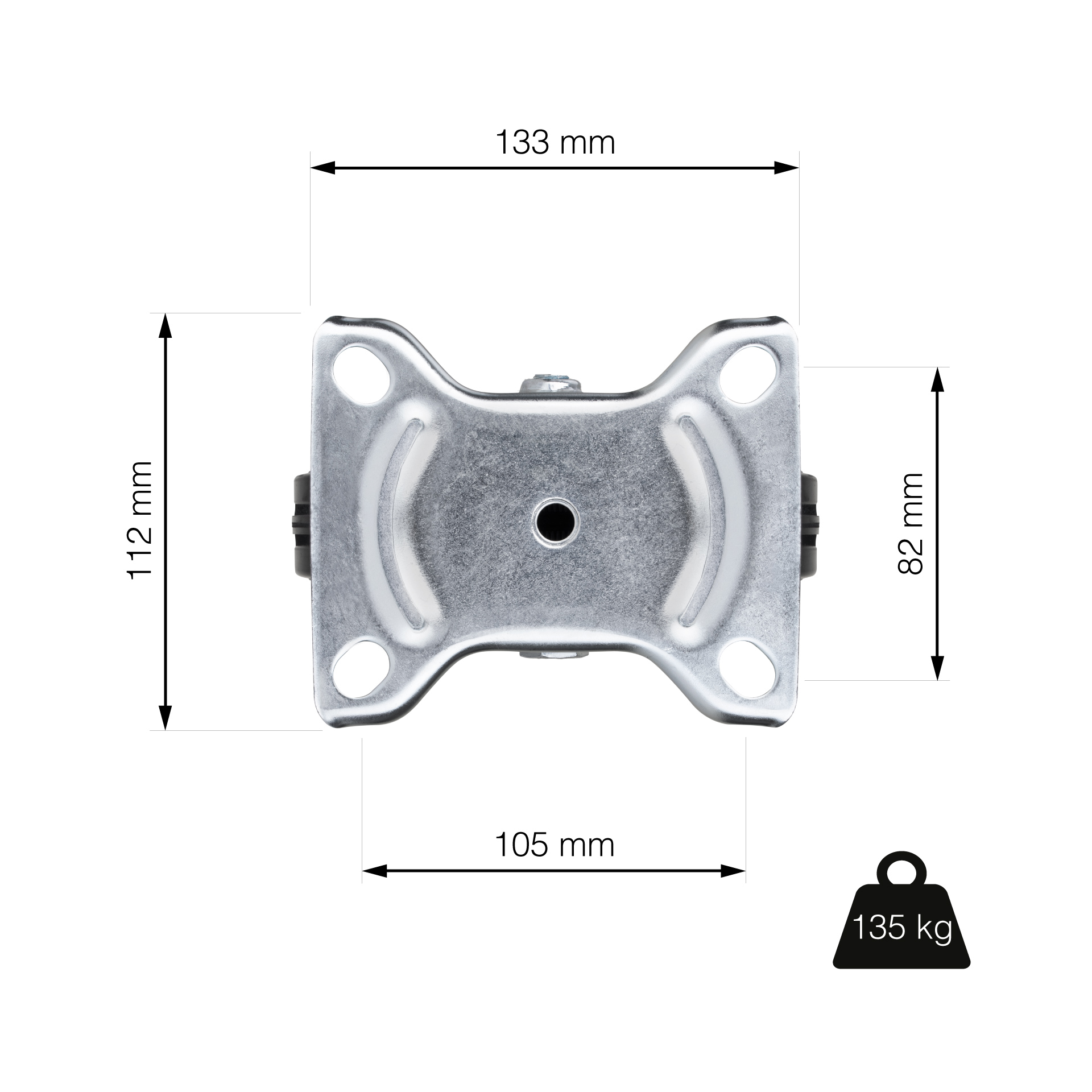 KOLO FIKSNO FI 160MM, 135KG ČRNO 3 8592485430462 3