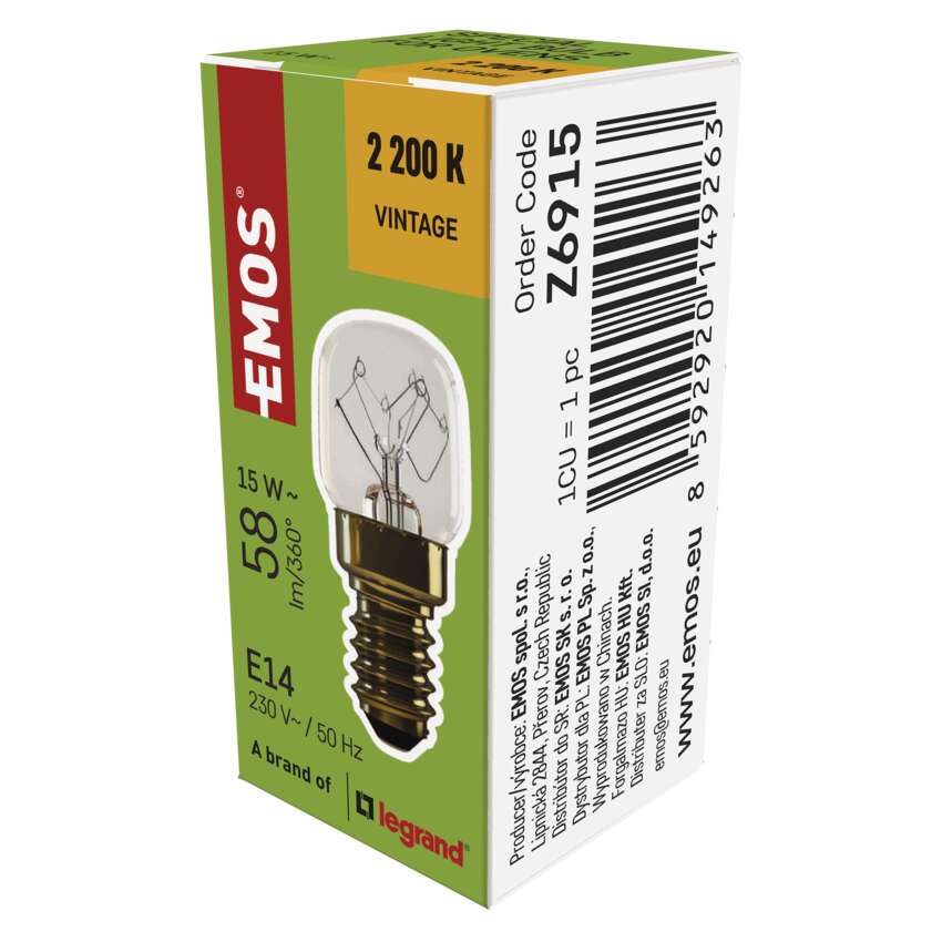 ŽARNICA ZA PEČICO 15W E14 58lm 300 C Z6915 EMOS 5 3122803