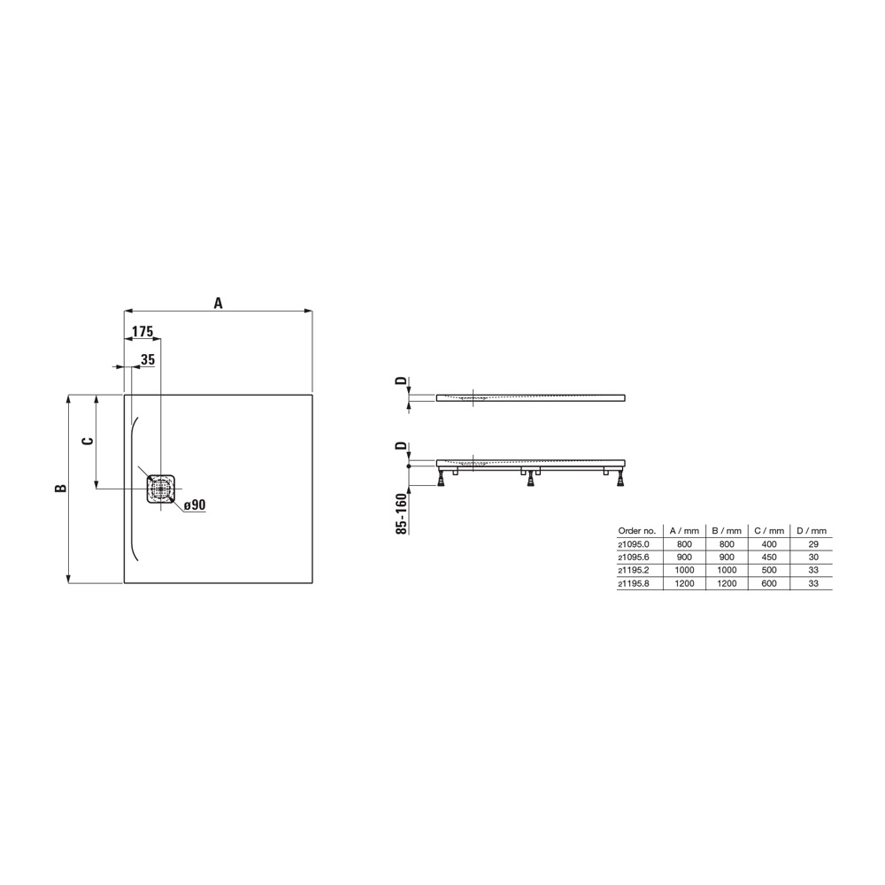 TUŠ KAD MARBOND PRO 900X900X30mm, LAUFEN 3 tus kad laufen pro marbond 2.1095.6.000.000.1 topdom 2