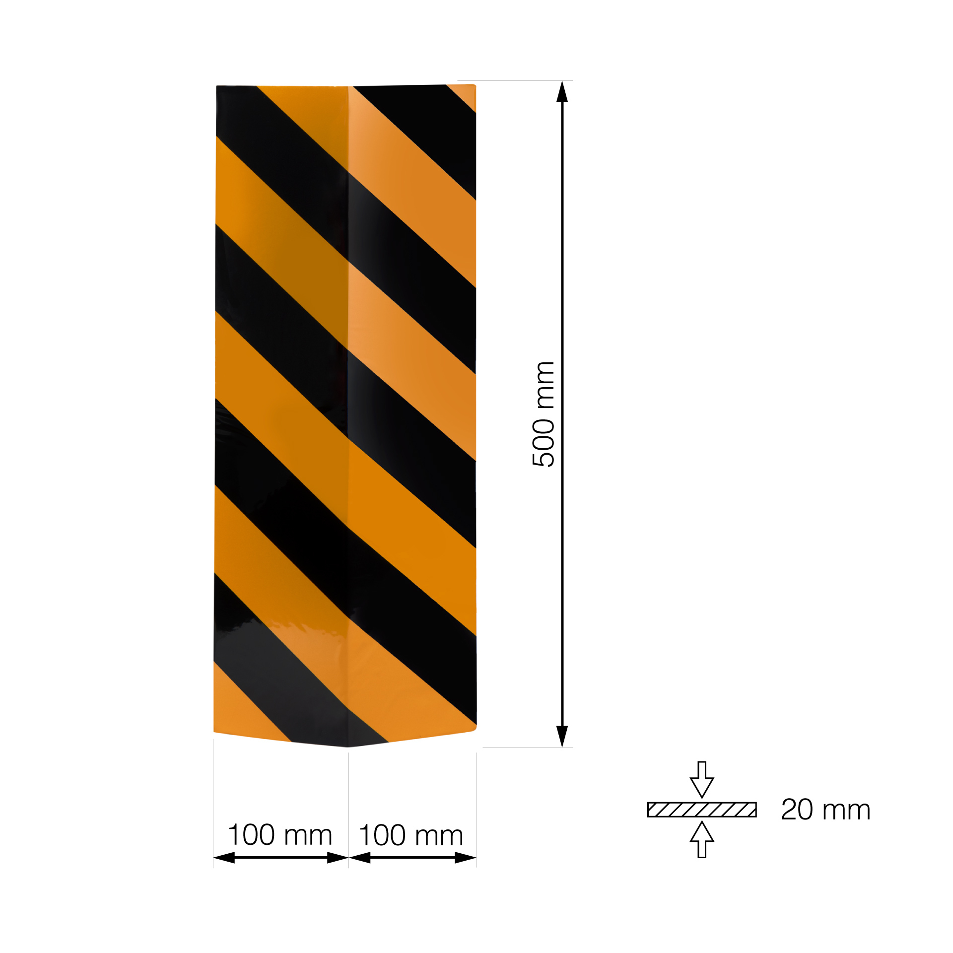 TRAK ZAŠČITNI PENASTI OZNAČEVA 500X70MM ČRNO RUMEN 2 Trak zascitni penasti eobnova 2