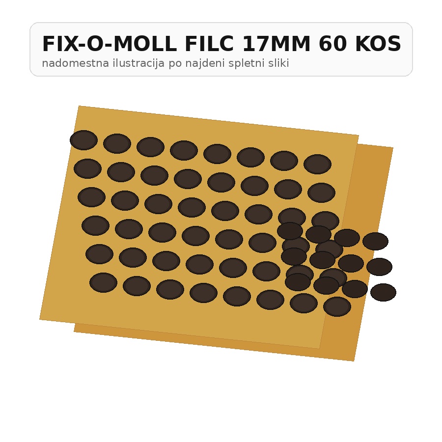 PODLOZKE FILC 17MM 60 KOS RJAVE 3566341 FIX O MOLL