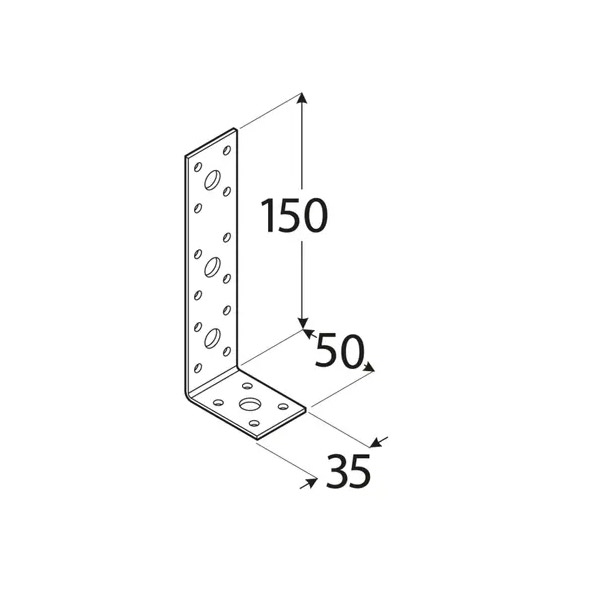 KOTNIK ZN KL 3 50X150X35X2,5 mm DOMAX 2 kotnik zn kl 3 50x150x35x2 5 mm domax eobnova 2