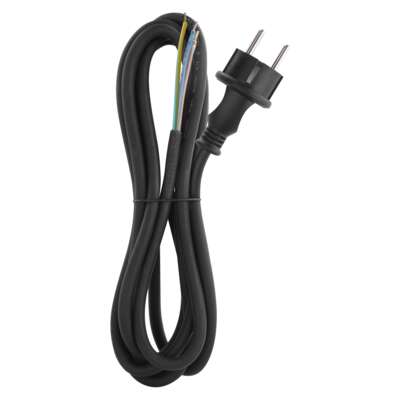 KABEL PRIKLJUČNI 3×1.5mm/3m S03230 GUMI ČRNI